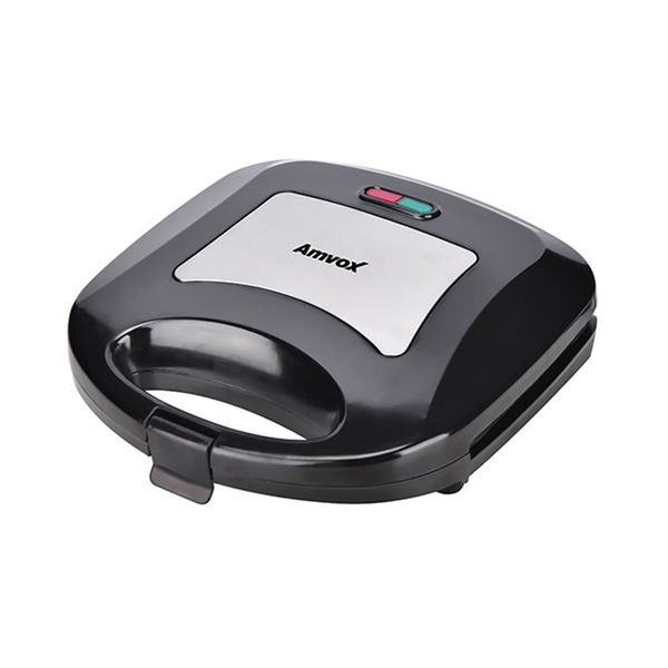 Sanduicheira e Grill Elétrica Amvox New AMS 500 Preta Antiaderente - 220V Sanduicheira e Grill Elétrica Amvox New AMS 500 Preta Antiaderente - 220V