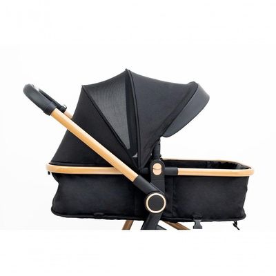 Carrinho De Passeio Galzerano Ivy 0 A 15kg Com Cesto Moises Dourado Gold