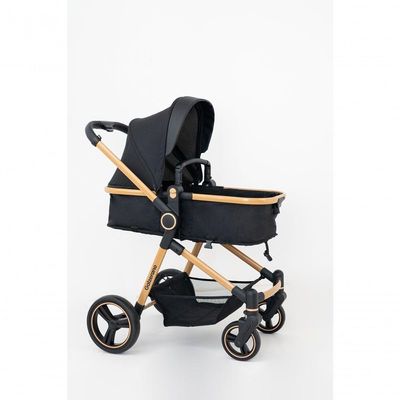 Carrinho De Passeio Galzerano Ivy 0 A 15kg Com Cesto Moises Dourado Gold