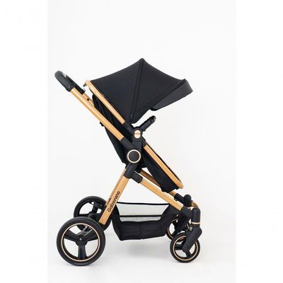 Carrinho De Passeio Galzerano Ivy 0 A 15kg Com Cesto Moises Dourado Gold