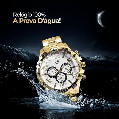 Relogio Masculino Prova Dagua Aço Inoxidavel + Caixa