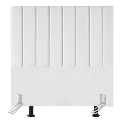 Cabeceira Estofada Cama Solteiro 100 Cm Sara Suede E Frame Cor:branco