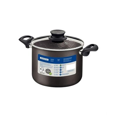 Caldeirão Paris Antiaderente Starflon Max Chumbo Tampa Vidro 18cm 3,1l Tramontina