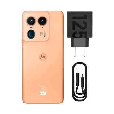 Smartphone Motorola Edge 50 Ultra 5G 512GB - Peach Fuzz, 24GB RAM Boost, Câmera 50MP Ultra-Pixel, Selfie 50MP e Tela 6,7