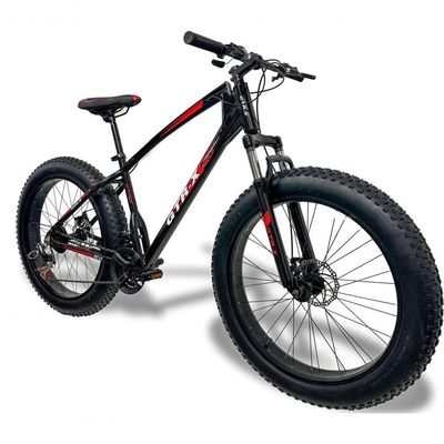 Bicicleta Fat Bike Gtr-x Aro 26 Freios Disco Alumínio Shimano Quadro 17 Preto
