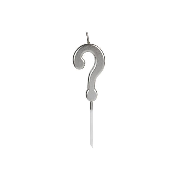 Vela Silver Pick Prata Interrogação