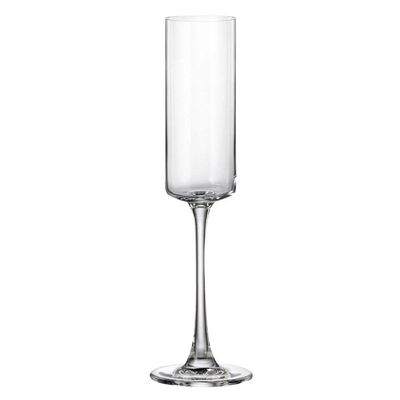 Jogo De Taças Para Champanhe Em Cristal Kubitto Com 6 Peças 160ml Bohemia