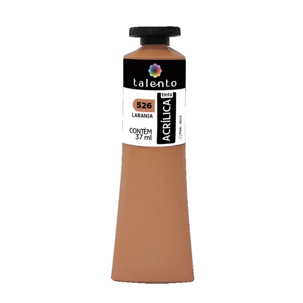 Tinta Acrílica para Tela Talento 37ml 526 Laranja