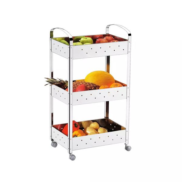 Fruteira de Chão Brinox Suprema em Inox 40x28x77cm Fruteira de Chão Brinox Suprema em Inox 40x28x77cm