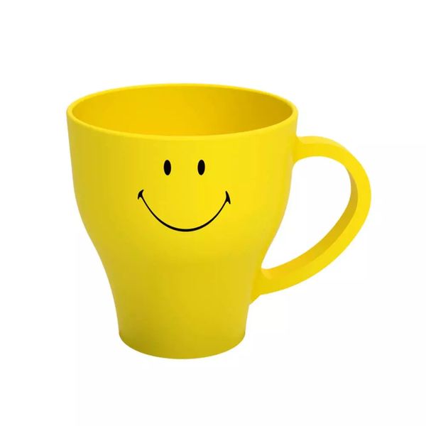 Caneca Brinox Cozy Smiley em Polipropileno Amarelo 400ml