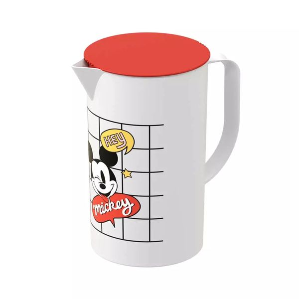 Jarra de Plástico com Tampa Brinox Casual Disney Branco 2L Jarra de Plástico com Tampa Brinox Casual Disney Branco 2L