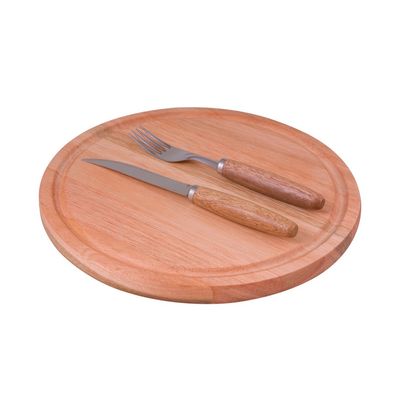 Kit para Servir Churrasco Sutil com Tábua 3 Peças