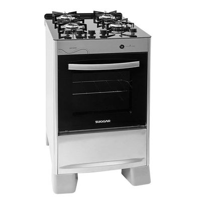 Fogão Suggar Neo Glass 4 Bocas Prix FGVNG410PRIX Inox Bivolt