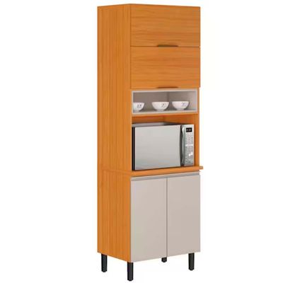 Cozinha Completa Itatiaia Ideale com 5 Peças 13 Portas e 2 Gavetas 260cm Cinamomo/Off White