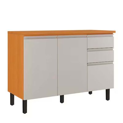 Cozinha Completa Itatiaia Ideale com 5 Peças 13 Portas e 2 Gavetas 260cm Cinamomo/Off White
