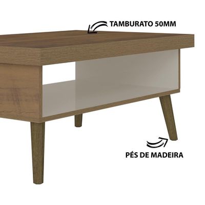 Mesa De Centro Lucca Pinho/off White Artely