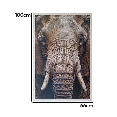 Quadro Decorativo Elefante Moldura Cx Alta 100x66