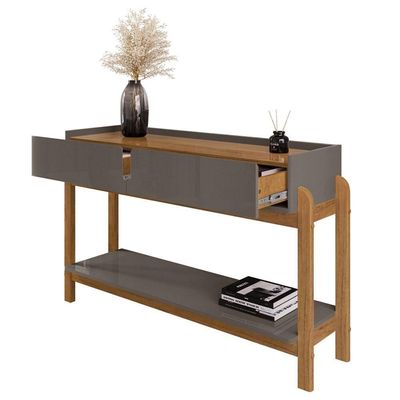 Aparador 2 Gavetas 50524 130cm Cinza Perola Cedro Dcasa Cinza Perola Cedro