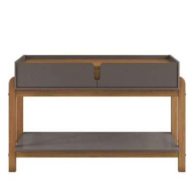 Aparador 2 Gavetas 50524 130cm Cinza Perola Cedro Dcasa Cinza Perola Cedro