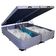 Cama Box Baú King Bipartido Suede Sereneprime Cinza 192x203x44