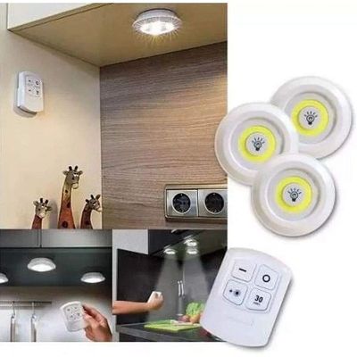 Luminária Lâmpada Led Spot Sem Fio Portátil Controle Remoto