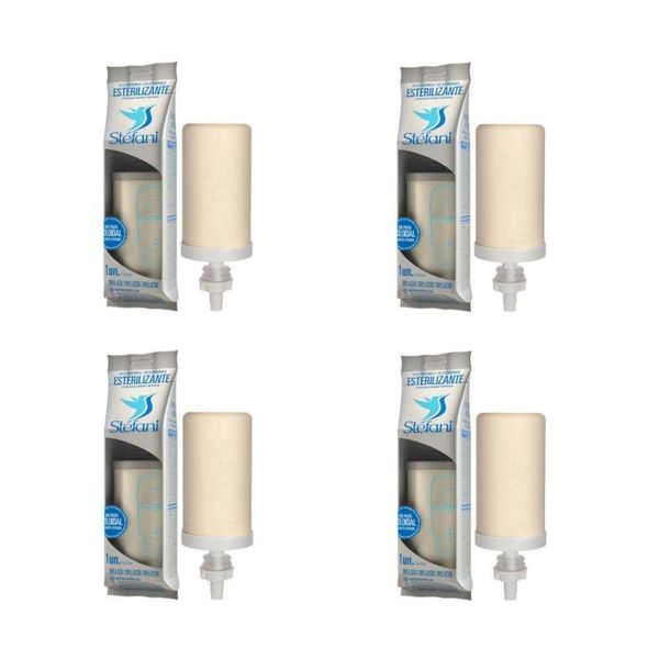 Kit 4 Vela Tripla Ação P/ Filtro De Barro Stéfani