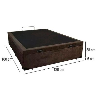 Cama Box Baú Viúva Sereneprime Suede Marrom 44x128x188