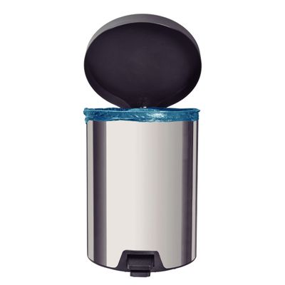 Lixeira com Pedal 5 Litros New Tramontina em Aço Inox Polido com Tampa Plástica