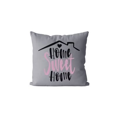 Capa Almofada Preta Cinza Amor Home 40cm Facil Lavar 2un