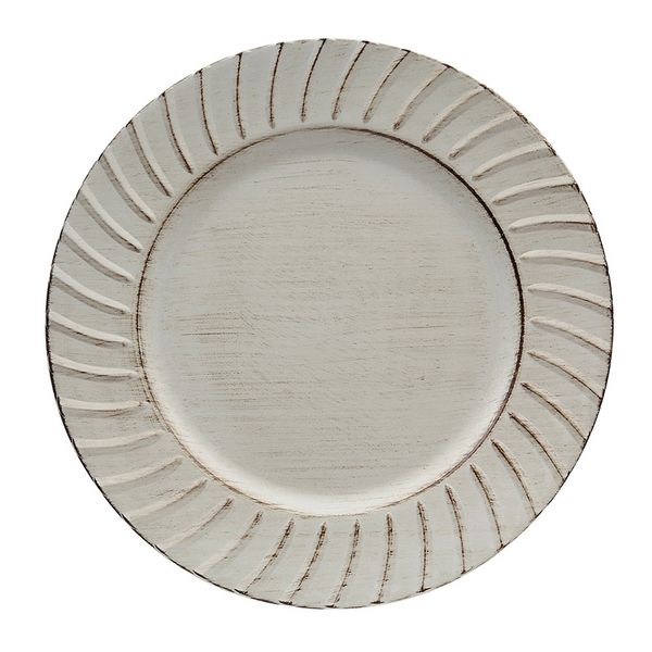 Sousplat em Plástico Copa&Cia Dorico Ivory Cinza 33cm