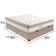 Cama Box Baú Bege E Colchão King Best Bege Molas Ensacadas Casal Anjos