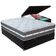 Cama Box Baú Preto E Colchão Black Graphite Molas Ensacadas Casal Anjos