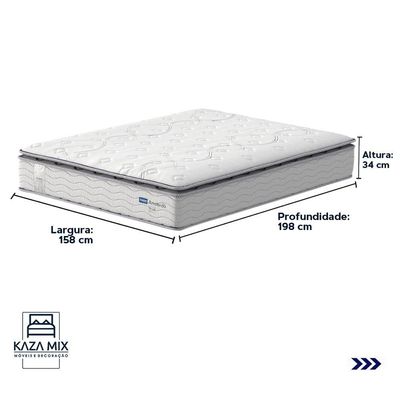 Cama Box Baú Preto E Colchão Amsterdã Molas Ensacadas Queen Probel