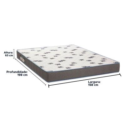 Cama Box Baú Cinza E Colchão Light Espuma D33 Queen Ortobom