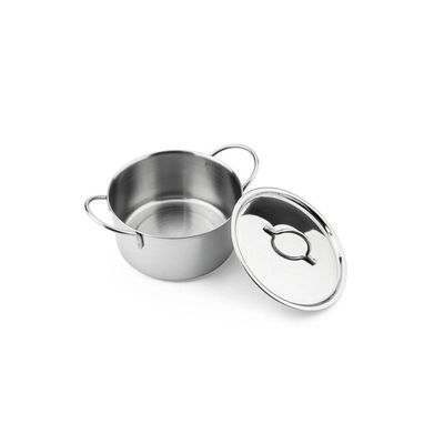Panela Mini Cacarola 10cm Inox Couvert Entrada e Tampa 1un