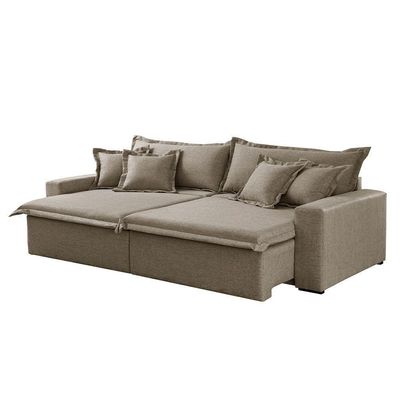 Sofá Montreal Veludo 2 Módulos De 120m B25cm Meu Sofá Online B002 Veludo Capuccino