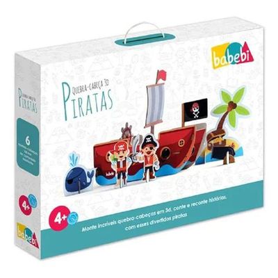 Quebra Cabeça 3D Piratas - 6006 - Babebi