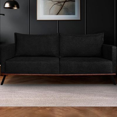 Sofa Aya 3 Lugares Para Sala De Estar 220cm Boucle 3304 Ezz 3304