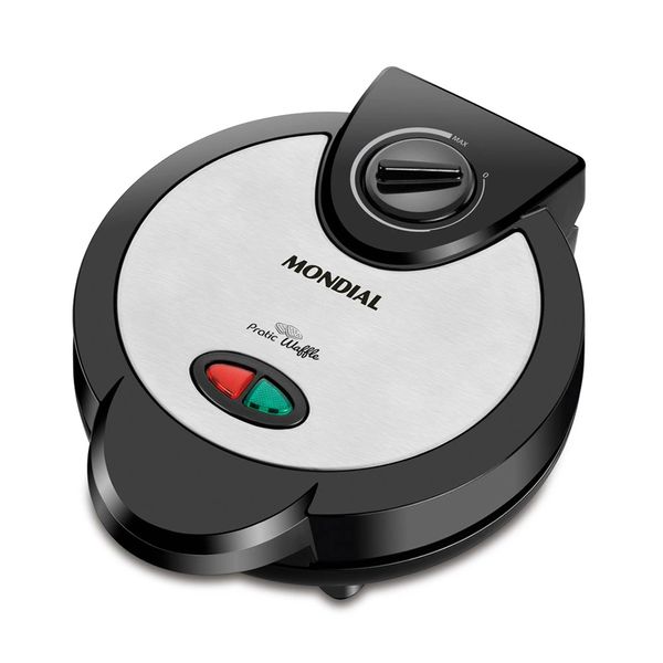 Máquina de Waffle Mondial Pratic Waffle Maker GW-01 Preto Prepara 4 Waffles - 220V