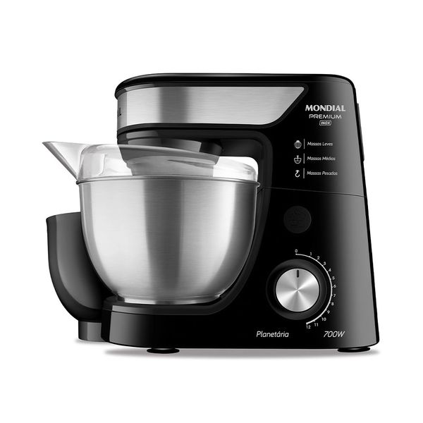 Batedeira Planetária Mondial Premium Inox BP-02P-B-TI Preta - 700W 220V Batedeira Planetária Mondial Premium Inox BP-02P-B-TI Preta - 700W 220V