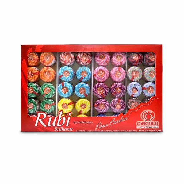 Linha Círculo Rubi Estojo 8177 Cores Multicolor