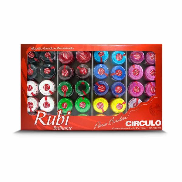 Linha Círculo Rubi Estojo 8176 Cores Lisas