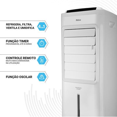 Climatizador Philco 4 em 1 PCL05A 3 Velocidades Função Timer 127V