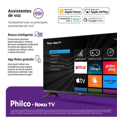 Smart TV 32” Philco LED Roku TV PTV32G7PR2CGB Bivolt