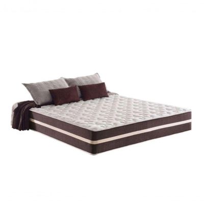 Cama Box Casal Bipartido 138 Tecido Branco Com Colchão Little Angel Bello Box Mola 62x138x188