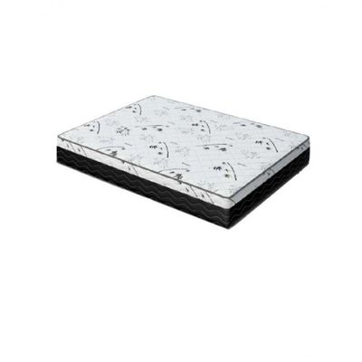 Cama Box Casal 138 Preto Com Colchão D33 One Face Bello Box 58x138x188