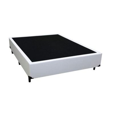 Cama Box Casal 138 Tecido Branco Com Colchão Lisboa Bello Box D28 Preto