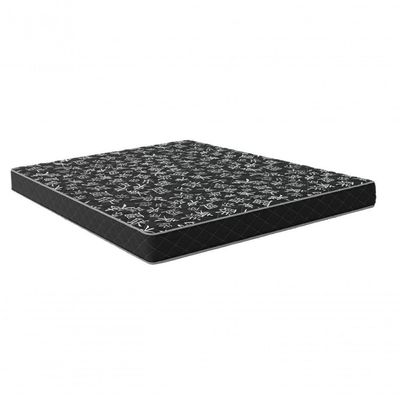 Cama Box Casal 138 Bipartido Tecido Branco Com Colchão D20 Tampo Preto 12cm