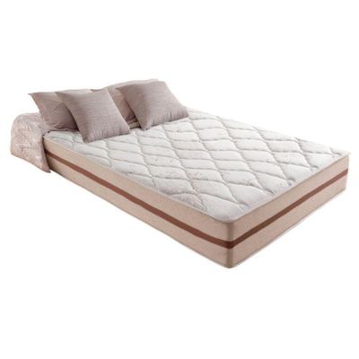 Cama Box Solteiro 88 Tecido Branco Com Colchão Pillow Angel Bello Box Molas 62x88x188