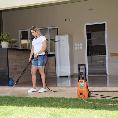 Lavadora De Alta Pressão Jacto J5000 Stop Total 1300W 1500 Libras Preto/Laranja 220V